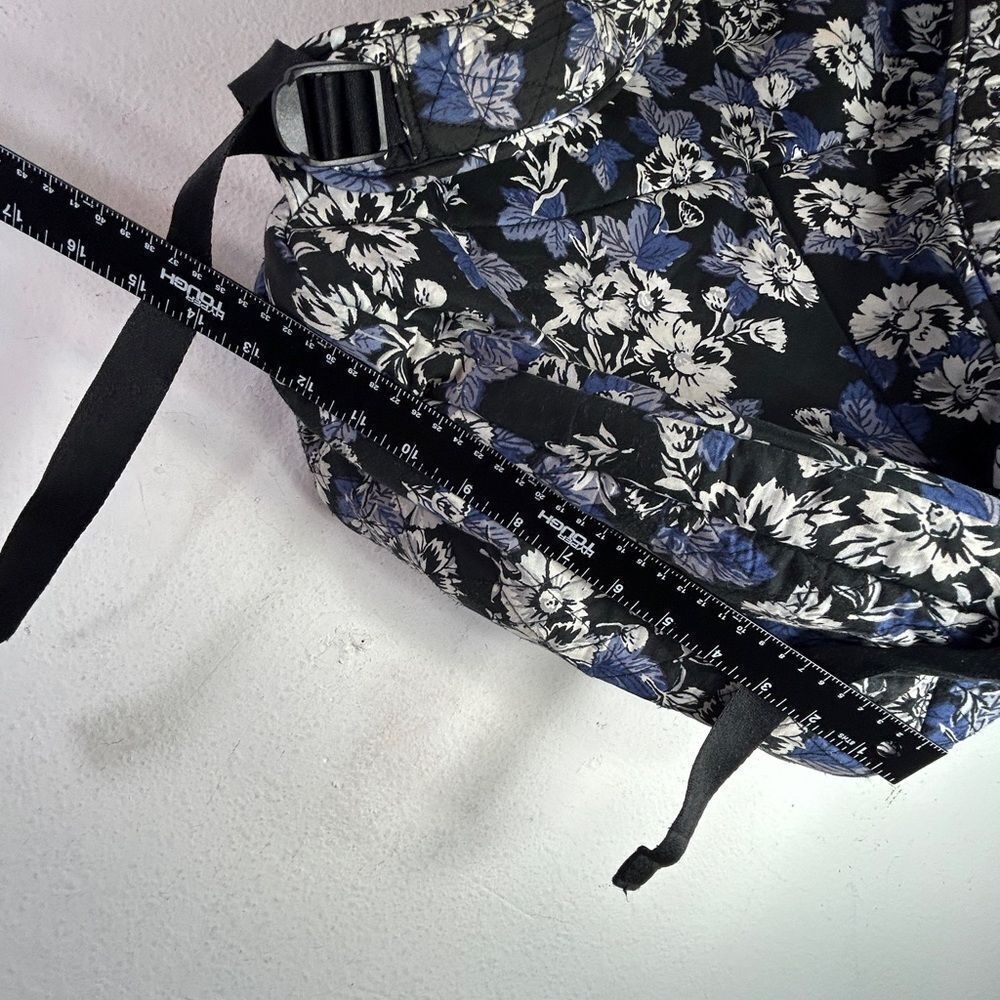 Vera Bradley bookbag black blue everyday casual Campus Backpack floral FLAWED - Picture 10 of 14
